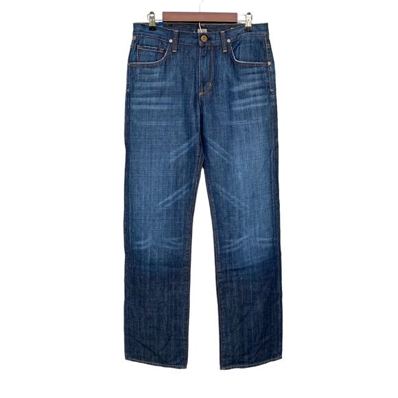 New Citizens of Humanity Evans Men Dark Wash Relaxed Fit Straight Leg Jeans 32